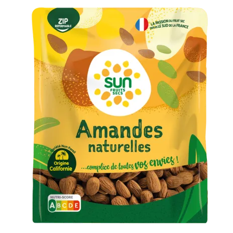 Amandes naturelles sun fruits secs