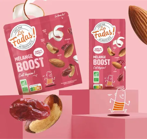 Mélange Boost - Bio - Amande, Cranberries, Noix du Brésil, Noix de coco - Pocket