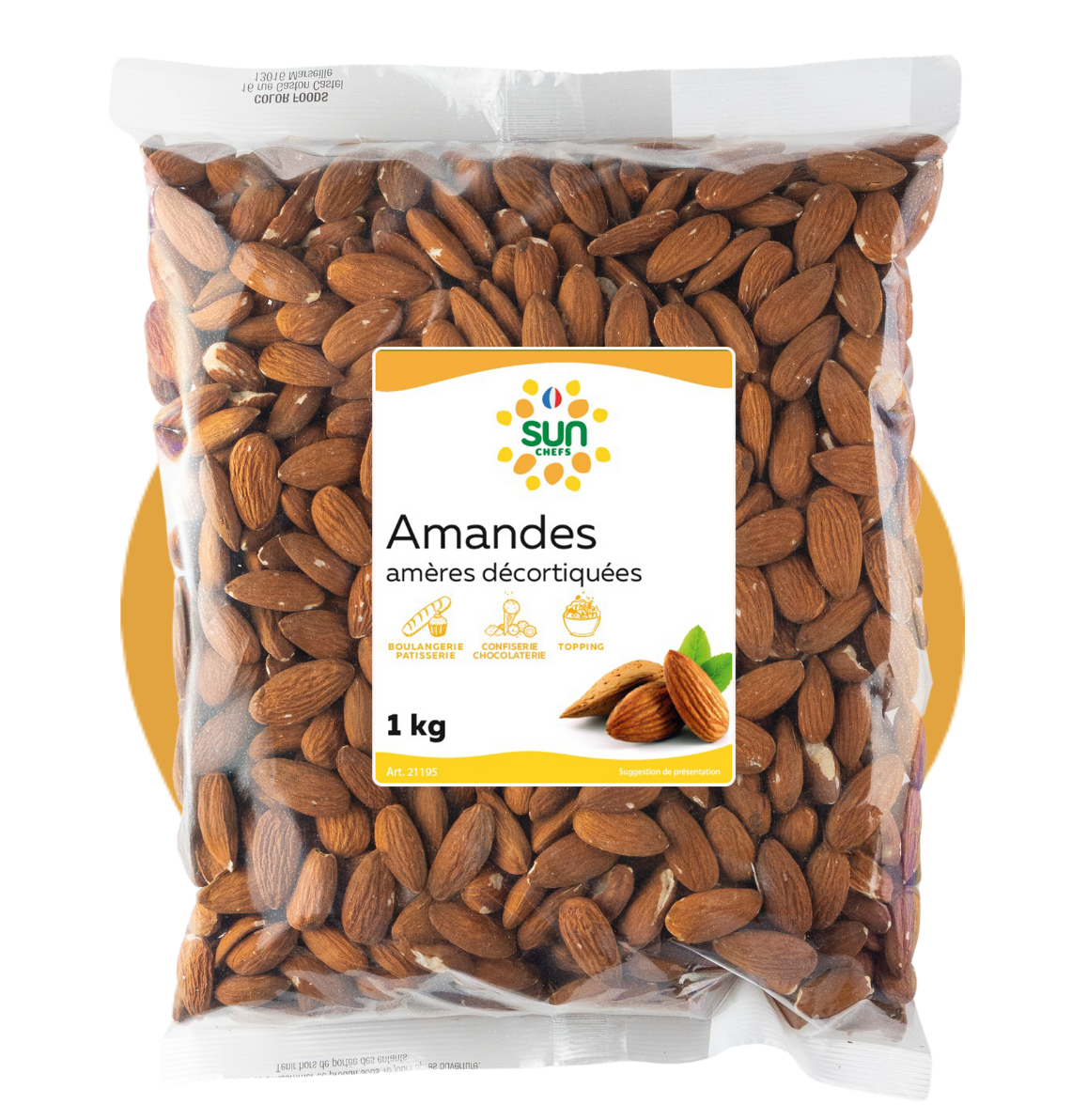 Amandes amères décortiquées - 1 Kg
