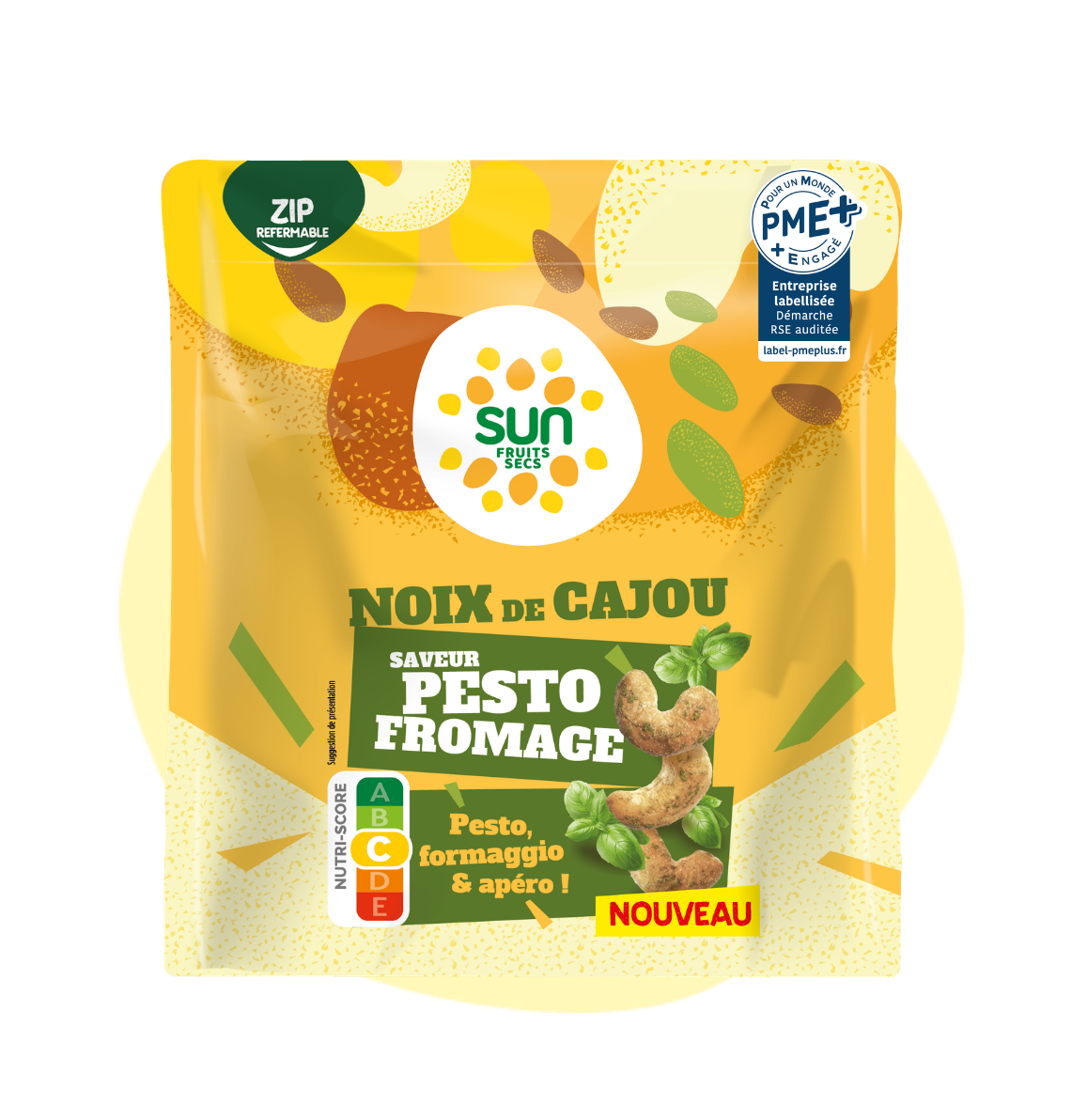 Noix de cajou saveur pesto fromage - 160 g