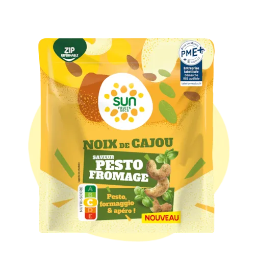 Noix de cajou saveur pesto fromage - 160 g