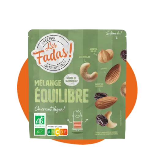 Mélange Équilibre - Bio - Raisins, noix de cajou, amandes, noisettes - 145 g