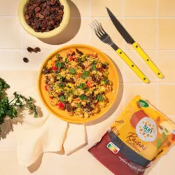 Taboulé gourmand aux raisins secs et herbes fraîches