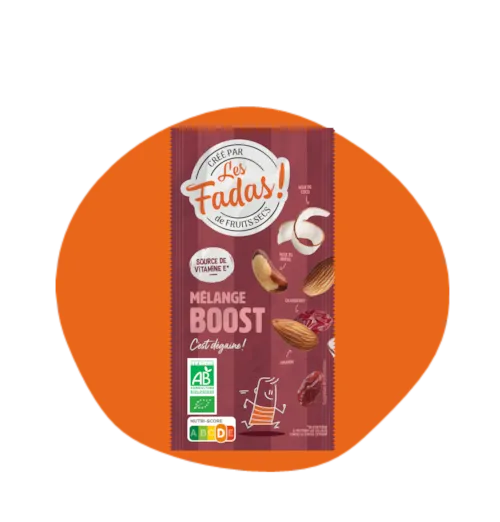 Mélange Boost - Bio - Amande, Cranberries, Noix du Brésil, Noix de coco - Pocket