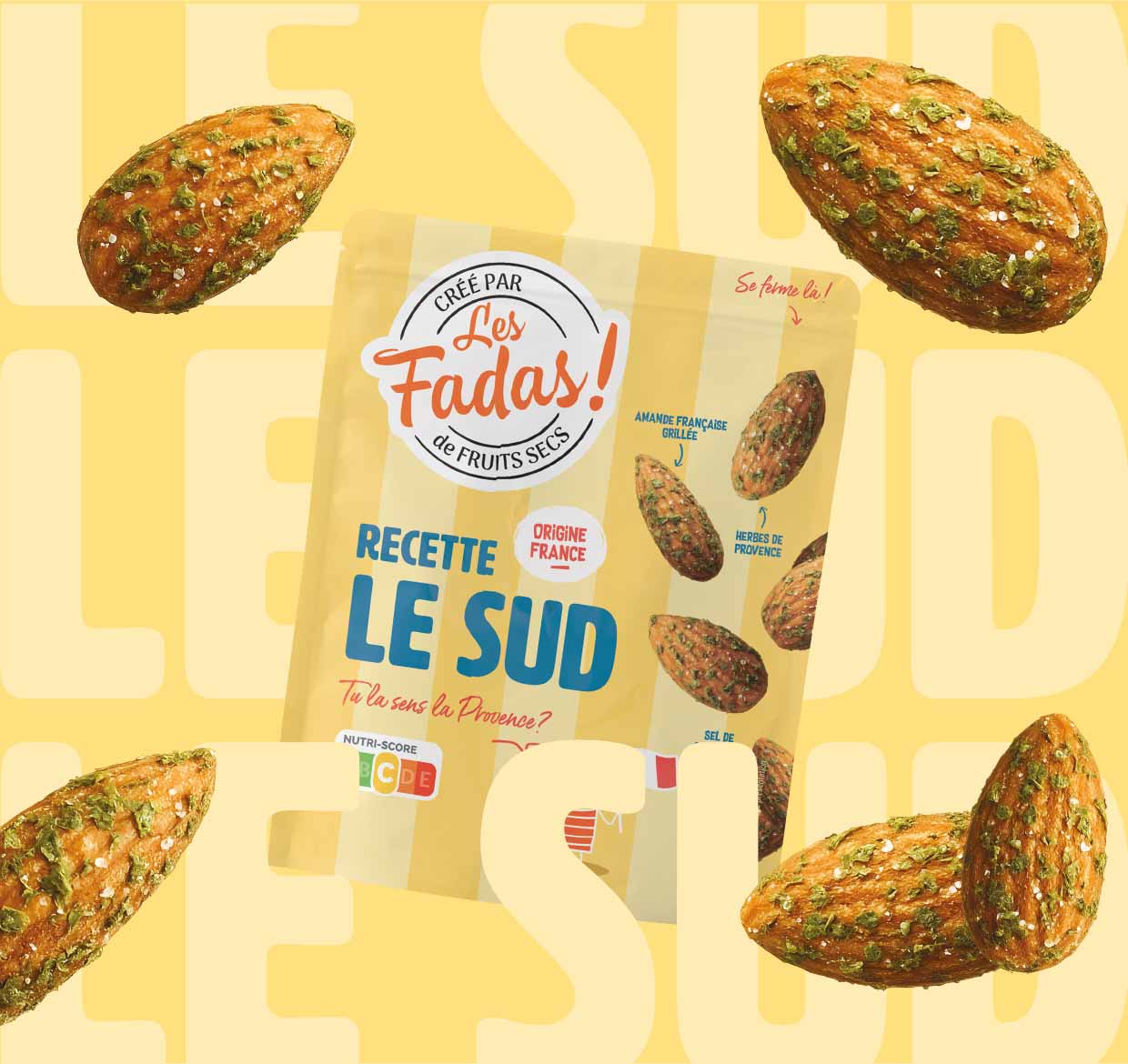 Le Sud - Amandes herbes de Provence 100% France - 100 g