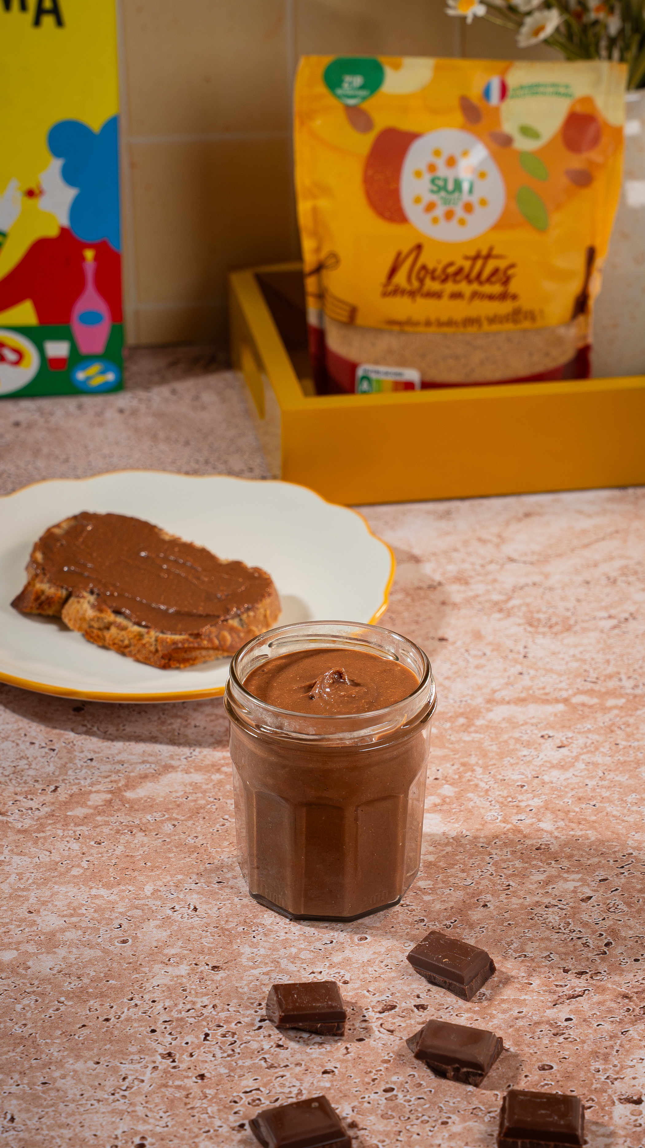 Gianduja maison au chocolat au lait et aux noisettes