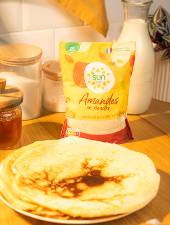 Crêpes moelleuses à la poudre d’amandes