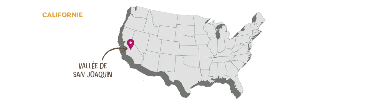 Carte californie amandes