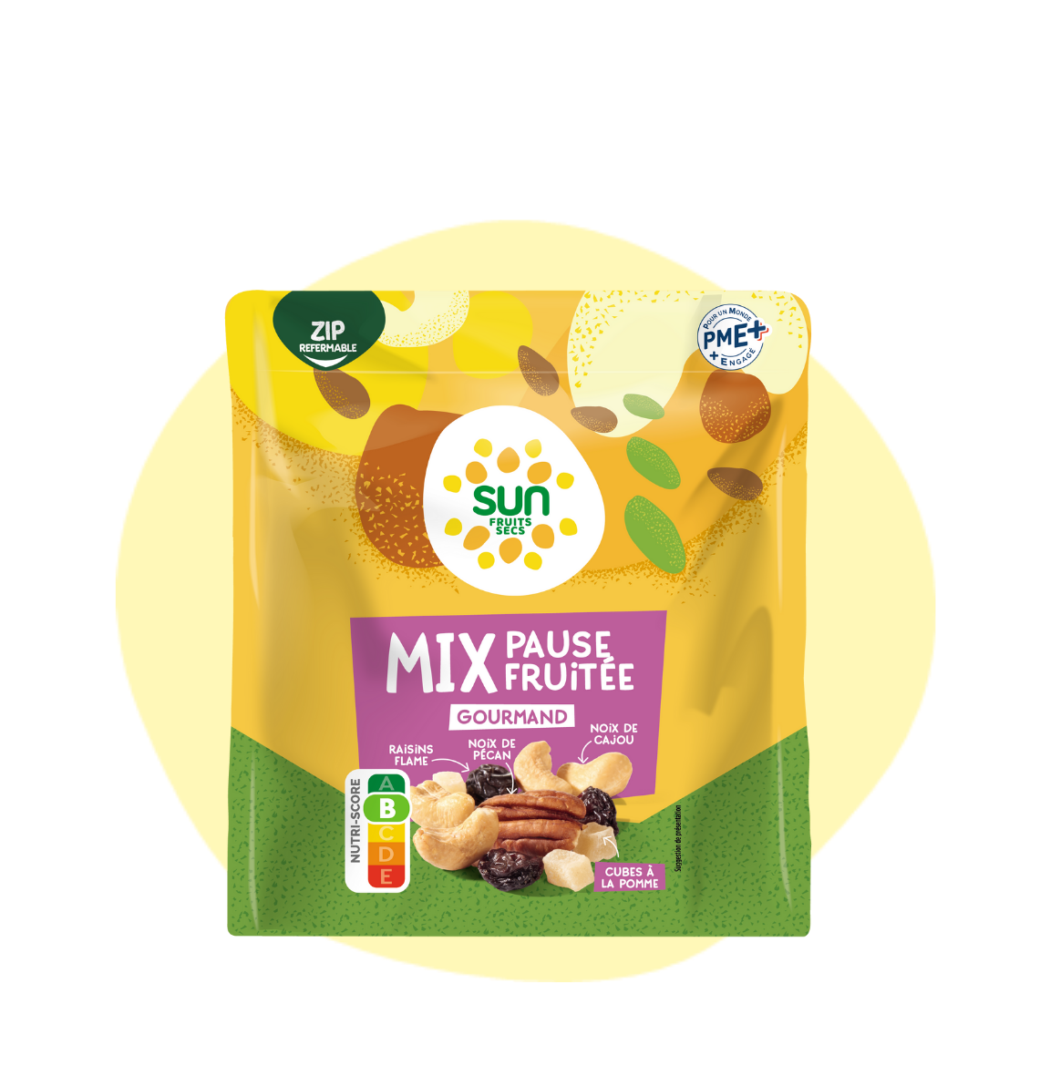 Mix Pause Fruitée - raisins, noix de cajou, pommes, noix de pécan - 190 g