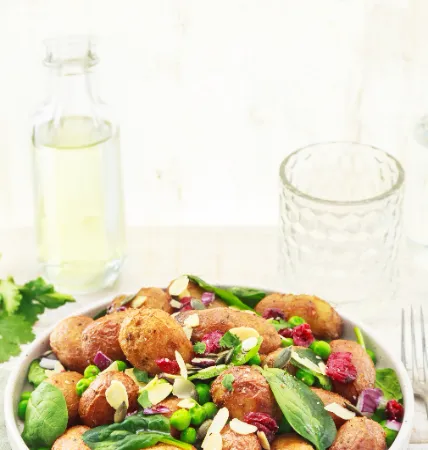 Salades de pommes de terres aux fruits secs