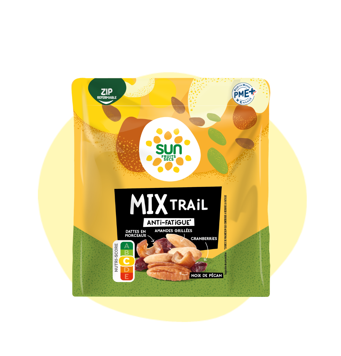 Mix Trail - amandes, dattes, cranberries, noix de pécan - 190 g