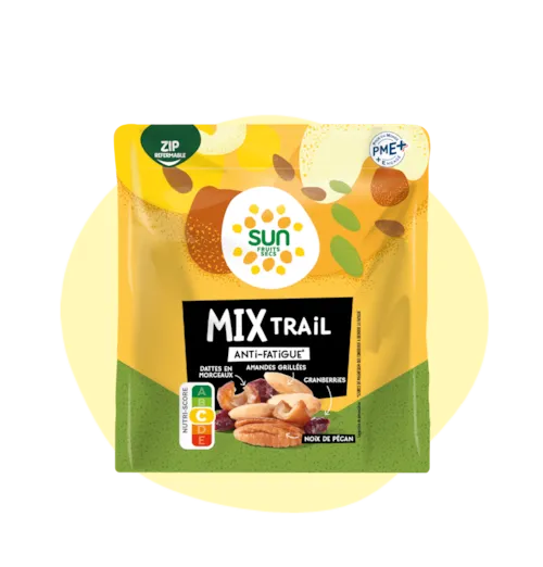 Mix Trail - amandes, dattes, cranberries, noix de pécan - 190 g