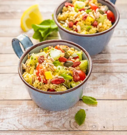 Taboulé aux graines et citron confit