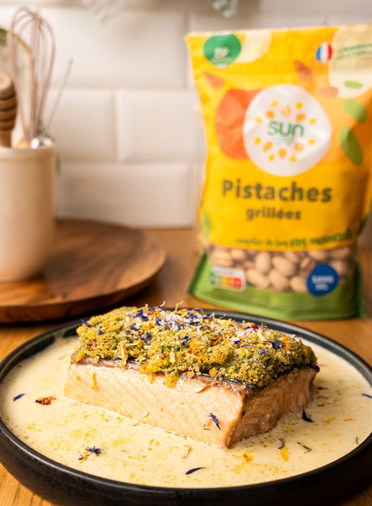 Dos de saumon en croûte de pistaches