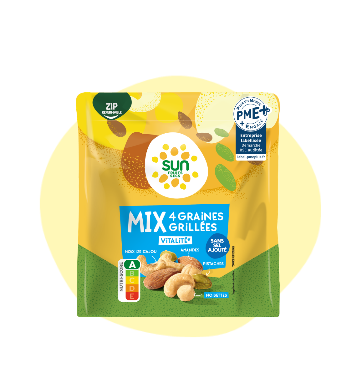 Mix Graines Grillées - amandes, noix de cajou, noisettes et pistaches - 160 g