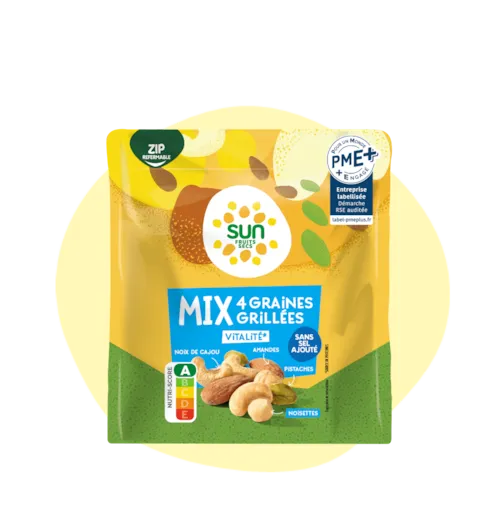 Mix Graines Grillées - amandes, noix de cajou, noisettes et pistaches - 160 g