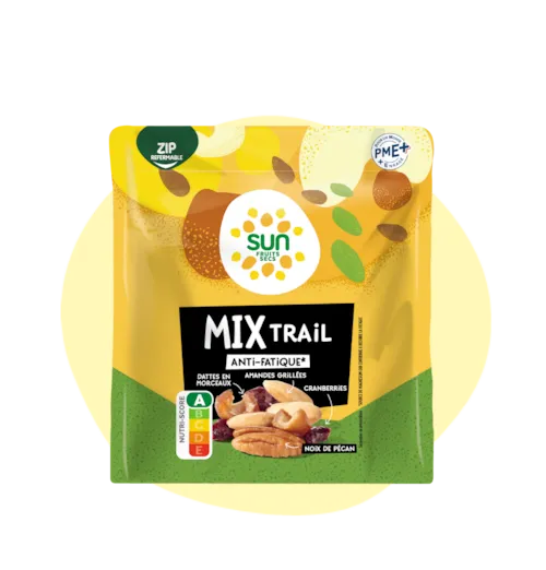 Mix Trail - amandes, dattes, cranberries, noix de pécan - 190 g