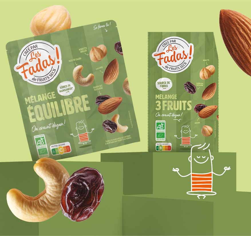 Mix 3 Fruits - BIO - Amandes, raisins, noisettes - Pocket