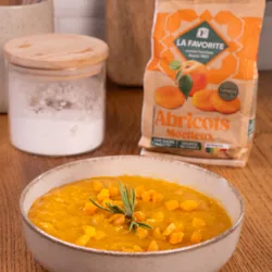 Compote de pêches aux abricots moelleux